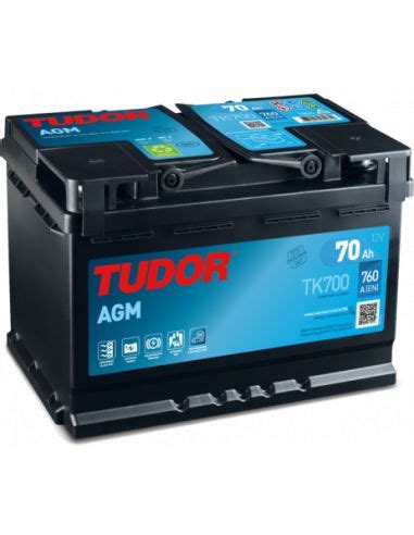 batteria tudor 70 ah agm|Tudor Start Stop AGM Car Battery TK700 – 70 Ah – 760 A.